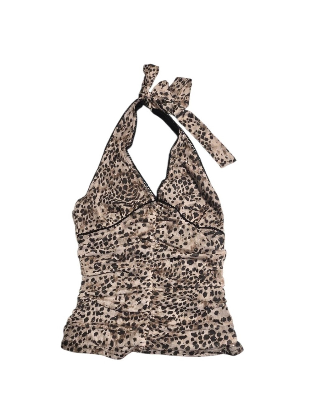 Leopard Print Halter Tank Top